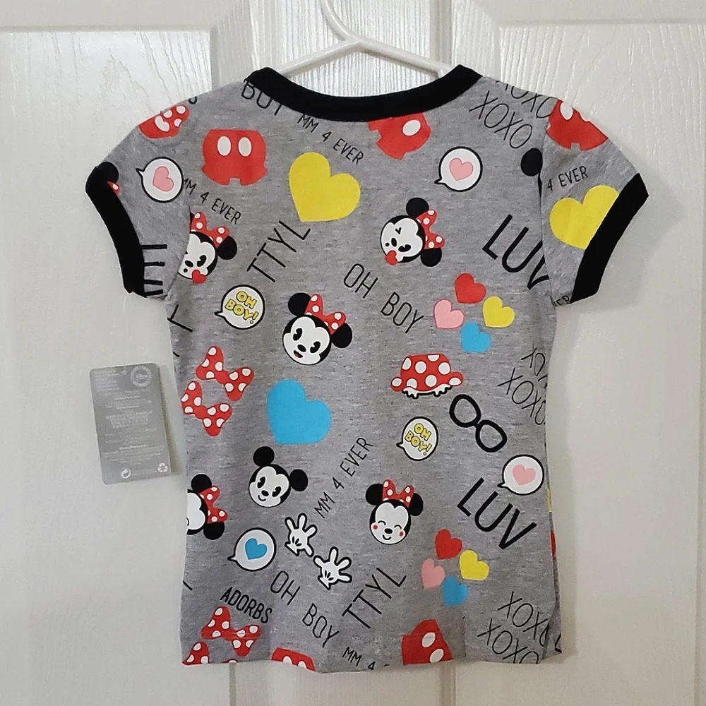 NWT New Disney Store Mickey & Minnie Mouse Tee Size XXS (2-3) - Picture 3 of 6